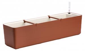 Samozavlažovací truhlík PLASTIA BERBERIS 80 cm terakota + slonová kost