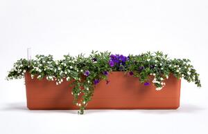 Samozavlažovací truhlík PLASTIA BERBERIS 40 cm terakota + slonová kost