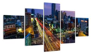 Obraz města v pohybu (125x70cm)