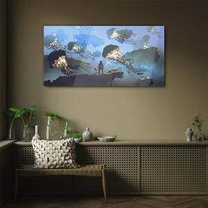 Obraz na skle Obraz na skle Malba abstrakce medusa
