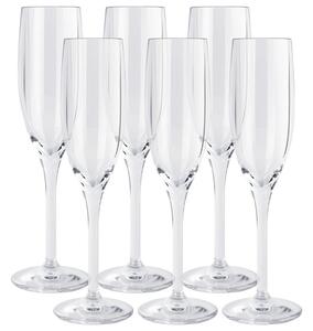 ERNESTO® Sada sklenic, 6dílná (transparentní, sklenice na šampaňské) (100375079005)