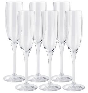 ERNESTO® Sada sklenic, 6dílná (transparentní, sklenice na šampaňské) (100375079004)