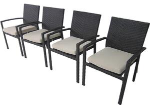 Nünning nábytek Zvýhodněný set zahradních židlí Horizon mocca - 4ks