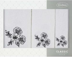 FROTÉ RUČNÍK MELANI SADA 1KS 30X50 CM, 1KS 50X90 CM, 1KS 70X140 CM BÍLÁ