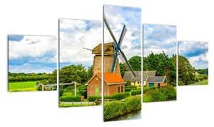 Obraz větrného mlýna (125x70cm)