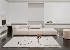 Linie Design Vlněný koberec Astral Spiral Black Rozměr: 140x200 cm