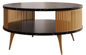 Konferenční stolek Mozimo Gold, Barva: zlatá / černý molet Mirjan24 5903211338892