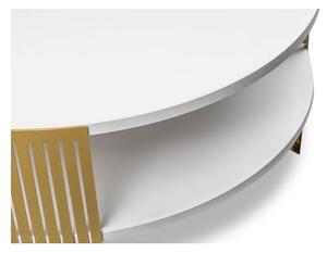 Konferenční stolek Zinzit Gold, Barva: zlatá / arktická bílá Mirjan24 5903211338984