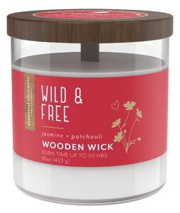 Vonná svíčka s dřevěným knotem Wild & Free - 454g