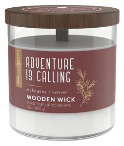 Vonná svíčka s dřevěným knotem Adventure is calling - 454g