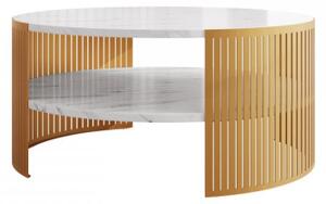 Konferenční stolek Zinzit Gold, Barva: zlatá / arktická bílá Mirjan24 5903211338984
