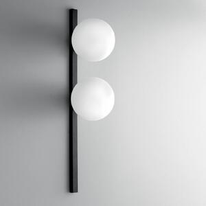 Luce Ambiente Design Nástěnné světlo Enoire, výška 60 cm, černá, kov/sklo, 2ramenné, stmívatelný, Černá, Obývací pokoj / jídelna, kov, Moderní