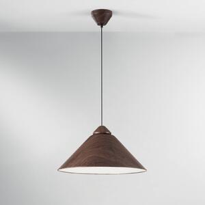 Luce Ambiente Design Závěsné světlo Big Bang kaštanově hnědá/bílá, Ø 49 cm, kov, stmívatelný, Hnědá / rez, Obývací pokoj / jídelna, kov, Moderní