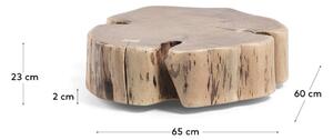 Dřevěný konferenční stolek Kave Home Essi 65 x 60 cm