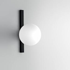 Luce Ambiente Design Nástěnné světlo Enoire, výška 28 cm, černá, kov/sklo, 1žárovková, stmívatelný, Černá, Obývací pokoj / jídelna, kov, Moderní