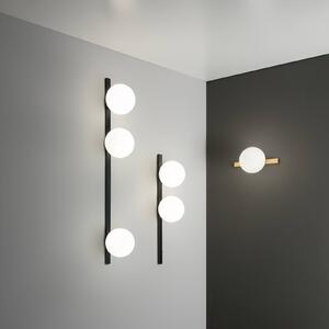 Luce Ambiente Design Nástěnné světlo Enoire, výška 90 cm, černá, kov/sklo, 3ramenná, stmívatelný, Černá, Obývací pokoj / jídelna, kov, Moderní