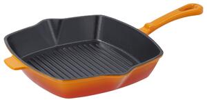 Silvercrest® Litinová grilovací pánev, Ø 24 cm (oranžová) (100392723002)