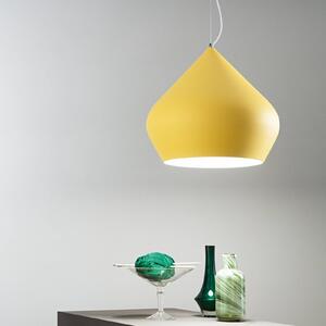 Luce Ambiente Design Závěsné světlo Tholos, žlutá/bílá, Ø 52 cm, kov, stmívatelný, Žlutá / oranžová, Obývací pokoj / jídelna, kov, Moderní