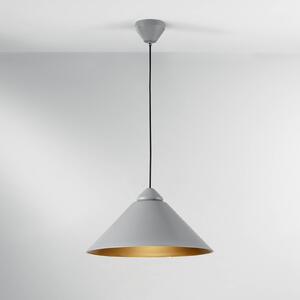 Luce Ambiente Design Závěsné světlo Big Bang šedá/zlatá, Ø 49 cm, kov, stmívatelný, Hliník / šedá / zinek, Obývací pokoj / jídelna, kov, Moderní