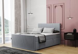 Čalouněná postel boxspring PARIS + topper, 160x200, monolith 85