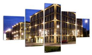 Osvětlené budovy - obraz (125x70cm)