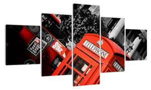 Londýnská telefonní budka - moderní obrazy (125x70cm)
