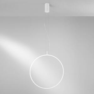 Luce Ambiente Design LED závěsné světlo Toorx, bílá, Ø 60 cm, kov,, Bílá / opál, Obývací pokoj / jídelna, kov, Moderní
