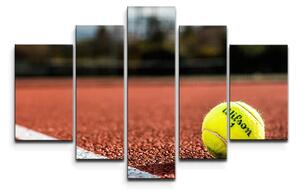 Sablio Obraz - 5-dílný Tennis - 125x90 cm