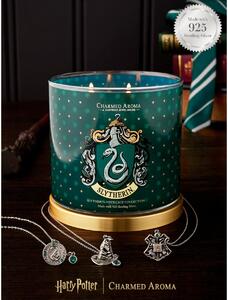 Vonná svíčka Harry Potter Slytherin se stříbrným náhrdelníkem