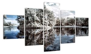 Zimní krajina - obrazy (125x70cm)