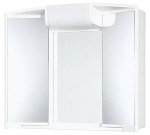 Koupelnová zrcadlová skříňka s osvětlením Jokey Angy / 59 x 50 cm / 2 dveře / zásuvka / bílá