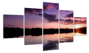 Západ slunce na vodě - obraz na stěnu (125x70cm)