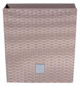 Květináč RATO LOW + vklad 26,2 cm - barva: mocca
