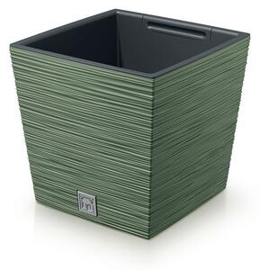 Květináč FURU SQUARE LOW 30 cm - barva: zemitě zelená
