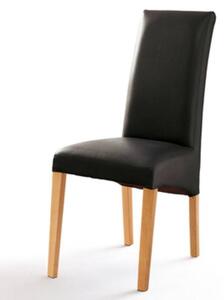 Jídelní židle FOXI I buk přírodní/textilní kůže černá