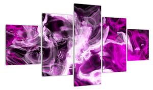 Obraz - fialový kouř (125x70cm)