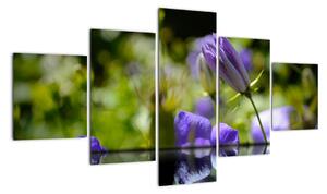 Modrá květina - obraz (125x70cm)