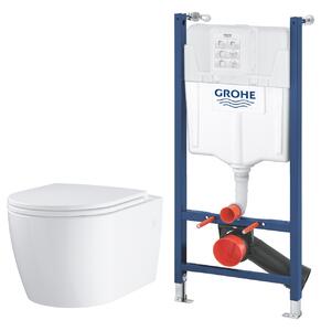 Sada WC mísa se sedátkem s pomalým sklápěním Grohe Start 103848SH00, podomítkový WC modul Grohe Solido 38971000