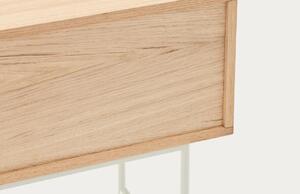 Krémově bílý dubový toaletní stolek Teulat Yoko 120 x 35 cm
