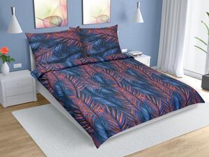 BELLATEX Povlečení bavlna na dvoudeku Modrá 1ks 220x200, 2ks 70x90 cm (220 cm šířka x 200 cm délka)
