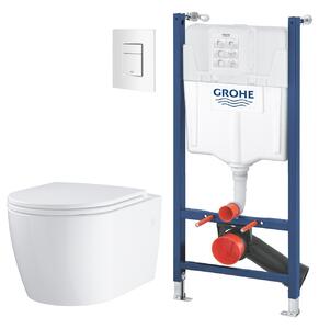 Sada WC mísa se sedátkem s pomalým sklápěním Grohe Start 103848SH00, podomítkový WC modul Grohe Solido 38971000, 38732SH0