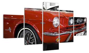 Červené auto - obraz (125x70cm)