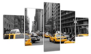 Žluté taxi - obraz (125x70cm)