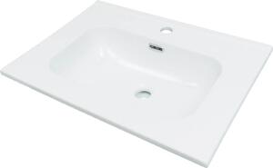 Deante Tubo umyvadlo 61x46.2 cm obdélníkový zápustný bílá lesk CTU_6U6W