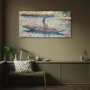 Obraz na skle Obraz na skle Rybář Seurat
