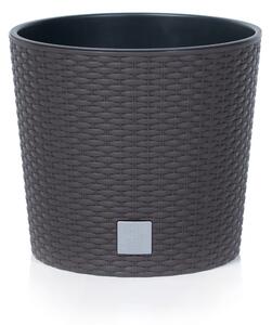 Květináč RATO ROUND vkladem 25 cm - barva: umbra