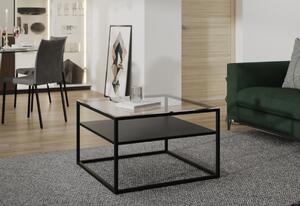 Konferenční stolek FIASCO II, 75x45x75, sklo/černá