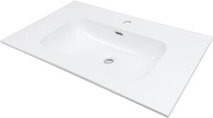 Deante Tubo umyvadlo 81x46.2 cm obdélníkový zápustný bílá lesk CTU_6U8W