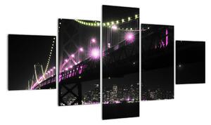 Noční most - obraz (125x70cm)