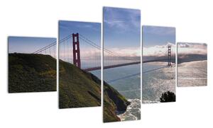 Golden Gate Bridge - moderní obrazy (125x70cm)